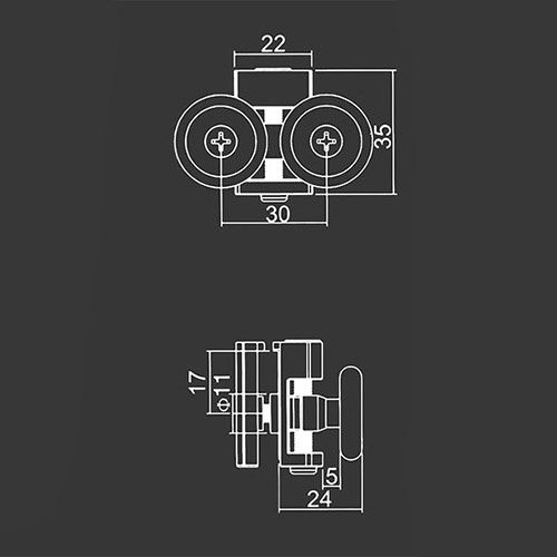Horní pojezdové dvoj kolečko M10horn 
